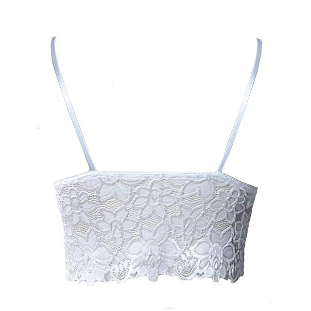 Women's Deep V Strap Backless Mesh Lace Jacquard Solid Colored Hook & Eye POLY Super Sexy 1PC White Black , Pure Color , Babydoll & Slips , Normal Secondary image