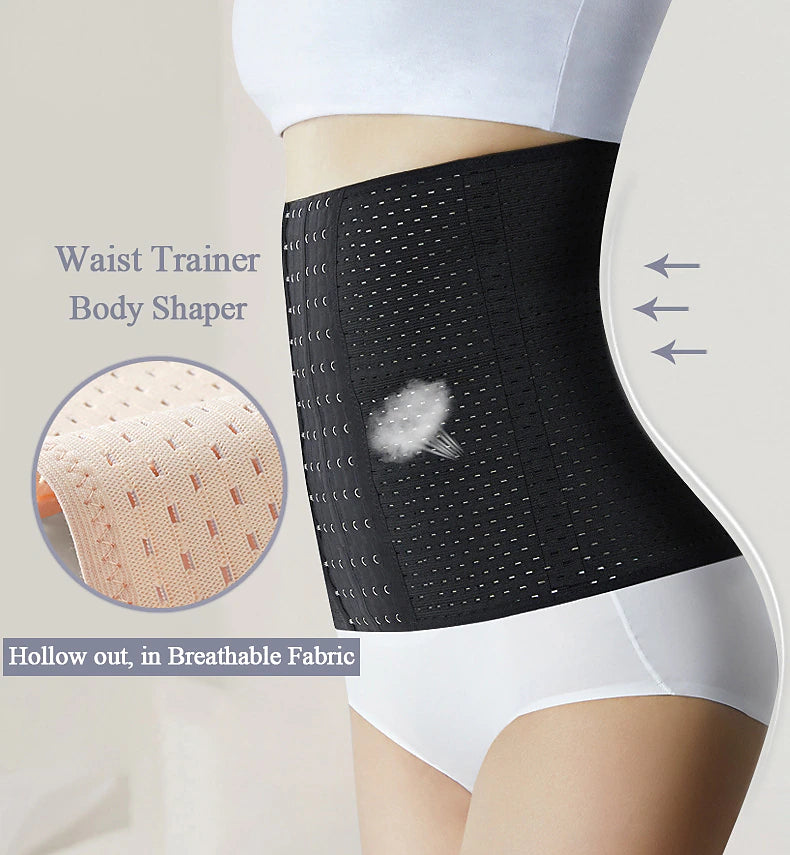 Women's Waist Trainer Corset Shapewear Slimming Belt Body Shaper 3-Breasted