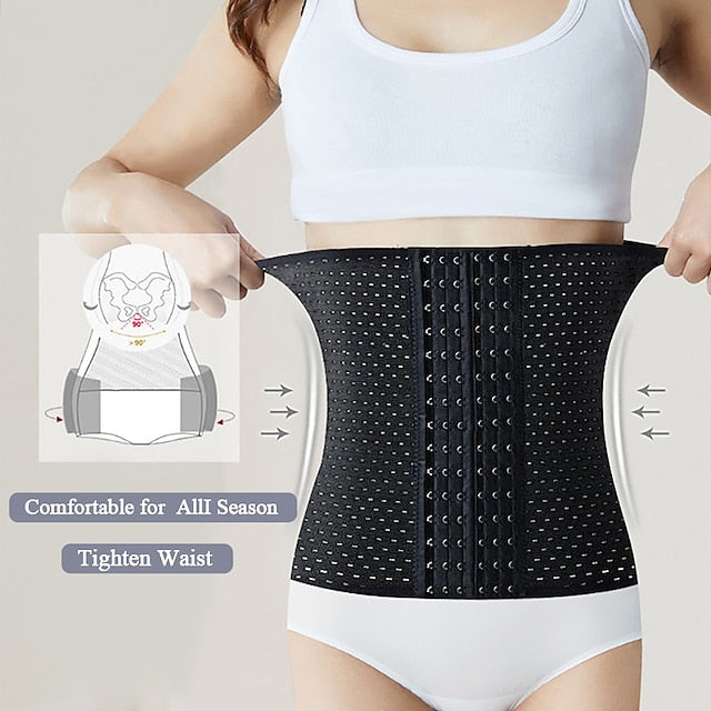 Women's Waist Trainer Corset Shapewear Slimming Belt Body Shaper 3-Breasted