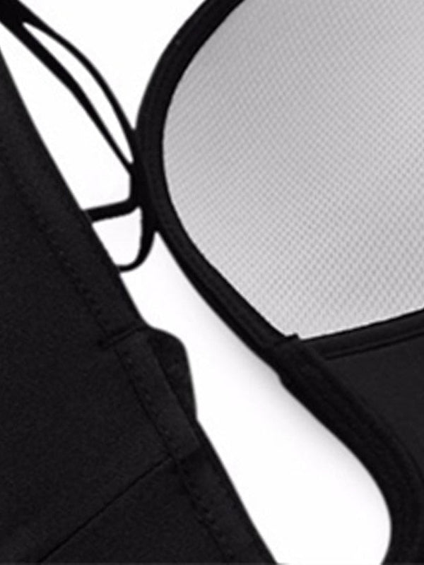 Women's Padded Bras Detachable Straps Demi Cup Shelf Bra Deep U Breathable Pure Color Hook & Eye