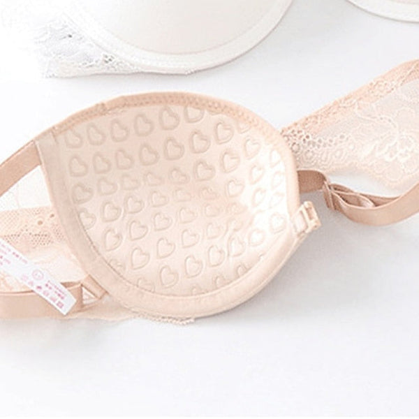 Women's Bras & Bralettes Tube Bra Strapless Demi Cup Solid Color V Neck Stretchy Breathable Invisible Casual Daily Nylon