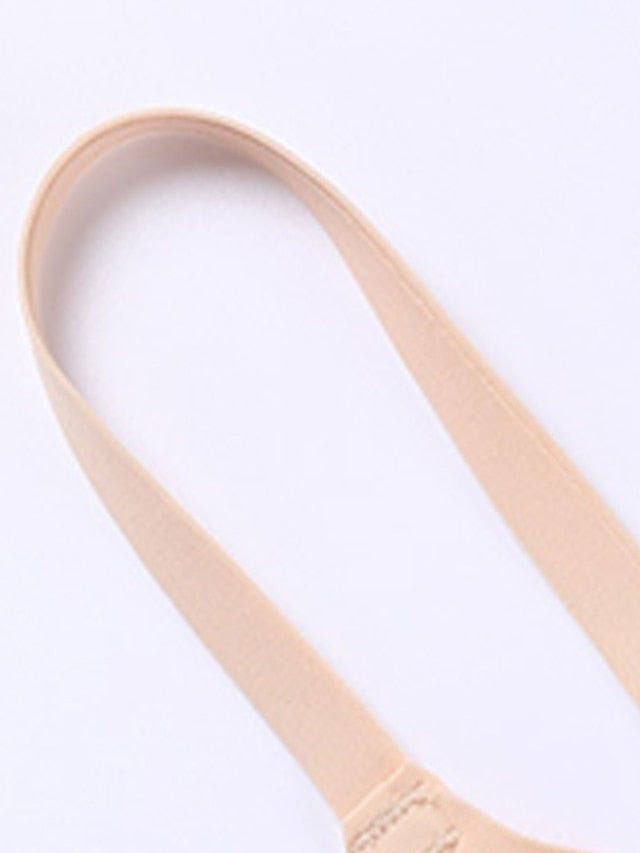 Women's Wireless Bras Sports Bras Fixed Straps Sheer Bras 3,4 Cup V Neck Yoga Breathable Push Up Pure Color Pull-On Closure Sport Date Casual Daily Nylon 1PC Beige , Bras & Bralettes , 1 PC