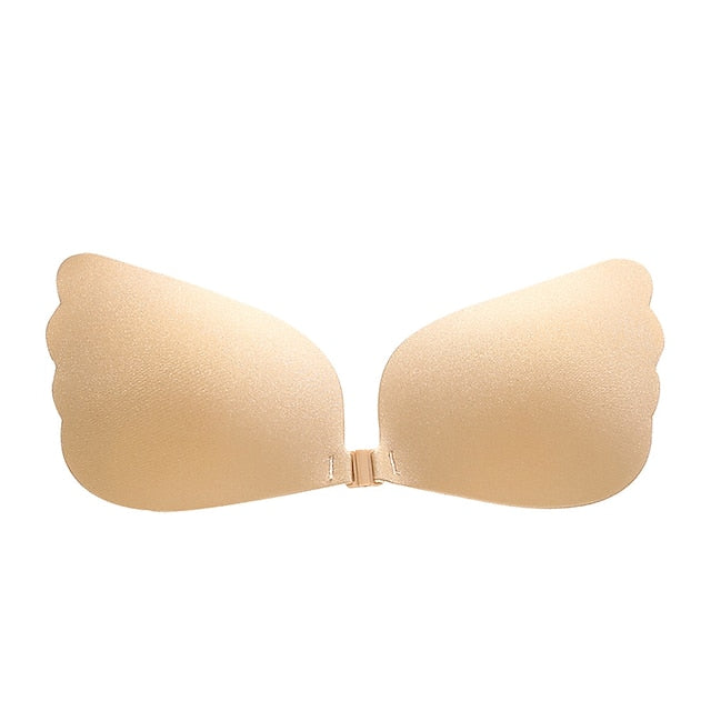 Women's Plus Size Bras & Bralettes Adhesive Bra Strapless 3,4 Cup Solid Color Micro-elastic Breathable Push Up Invisible Wedding Party Party & Evening Silica Gel , 1 PC