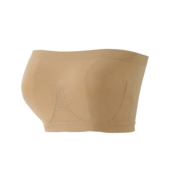 Women's Bras & Bralettes Tube Bra Strapless Full Coverage Solid Color Scoop Neck Micro-elastic Breathable Invisible