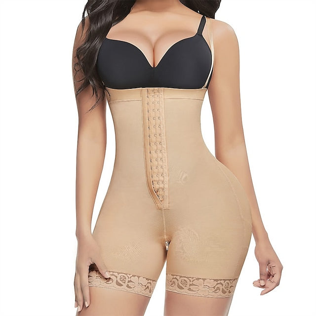 Shapewear for Women Tummy Control Body Shaper Butt Lifter Thigh Slimmer Faja Plus Size with Zipper Crotch