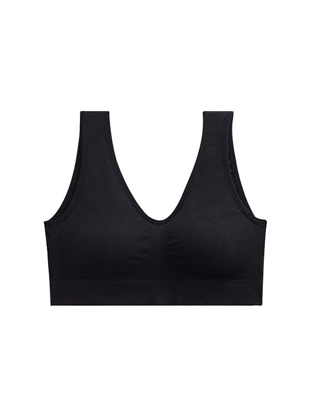 Women's Wireless Bras Sports Bras Fixed Straps Full Coverage Scoop Neck Breathable Sport Pure Color Pull-On Closure Casual Daily Nylon 1PC Green White , Bras & Bralettes , 1 PC