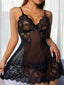 Sexy Women's Mesh Backless Slip Dress - Cozy Solid Color Mini for Home Lounge