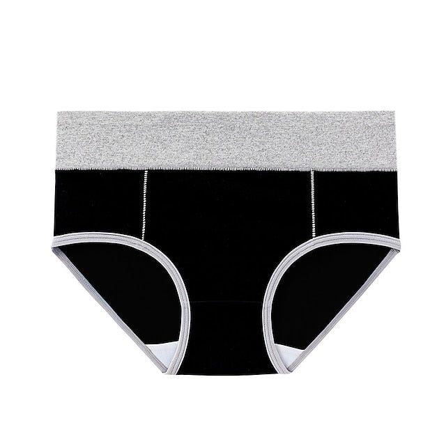Women‘s High Waisted Cotton Underwear Soft Breathable Panties Stretch Briefs Regular & Plus Size 1 Piece