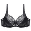 Female Luxury Lace Plus Size Gathered Bra Solid Color Push Up Fashion Sexy Thin Breathable Bra