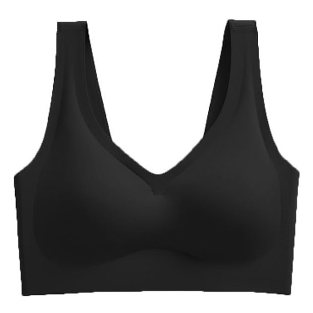 Women's Wireless Bras Full Coverage Pure Color Pull-On Closure Nylon Sexy 1PC Bras & Bralettes Plus Size