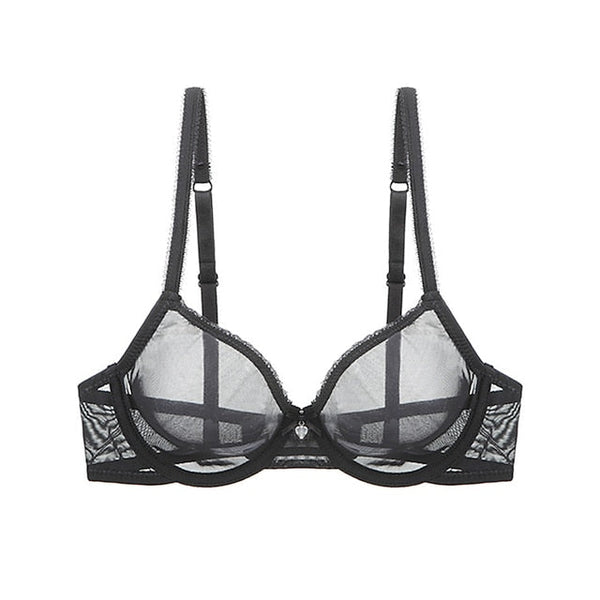 Women's Bras & Bralettes Lace Bras Underwire Bra 34 Cup Solid Color Micro-elastic Breathable Casual Daily Flesh-colored