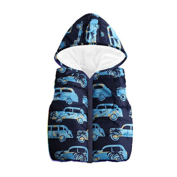Cute Cartoon Printed Outerwear Vest &Coats For Kids - Sheseelady