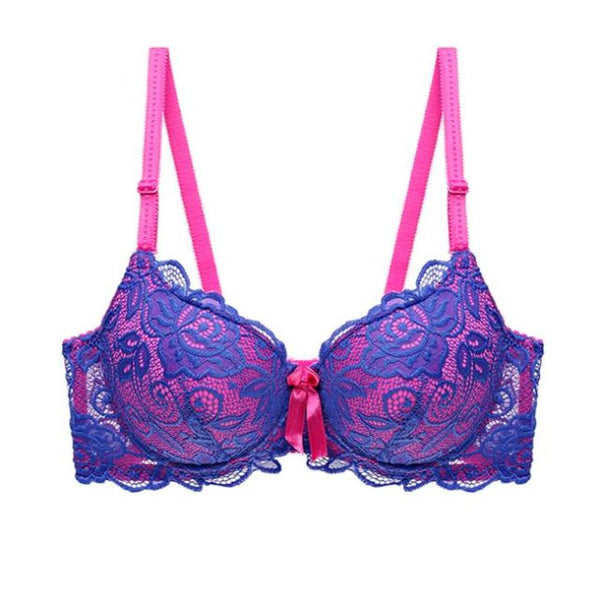Skin-friendly Sexy Ladies' Lace Push Up Cotton Bralette Plus Size