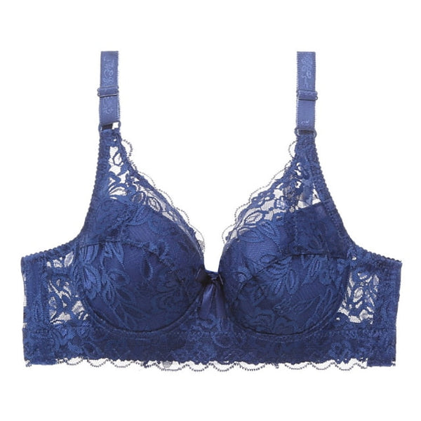 Women's Push Up Bras 34 Cup Lace Pure Color Hook & Eye Daily Wear POLY 1PC Plus Size