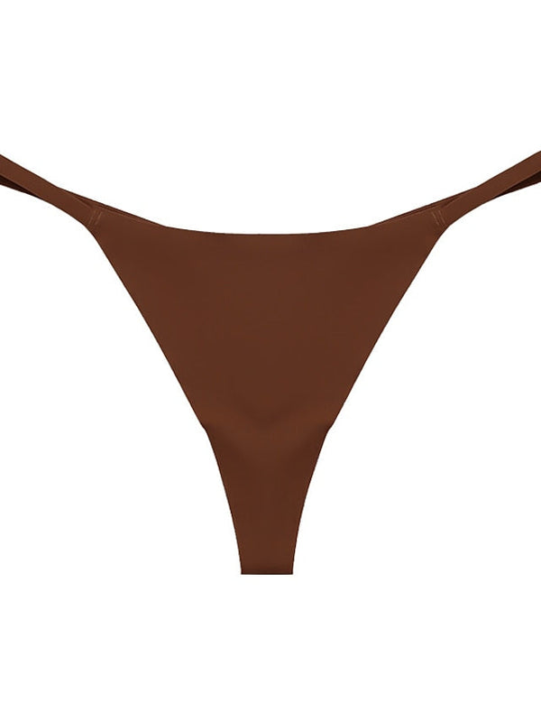 Women's Sexy Panties G-strings & Thongs Panties 3Pcs Underwear Simple Sexy Comfort Hole Pure Color Nylon Low Waist