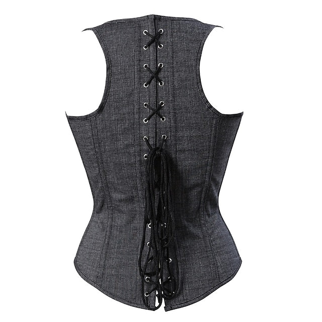 Grey Long Series Court Sculpting Top Super Abdominal Tunic Vest
