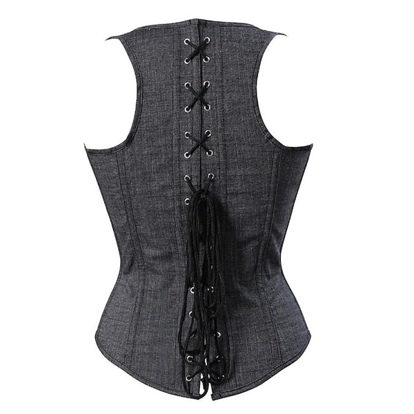 Grey Long Series Court Sculpting Top Super Abdominal Tunic Vest
