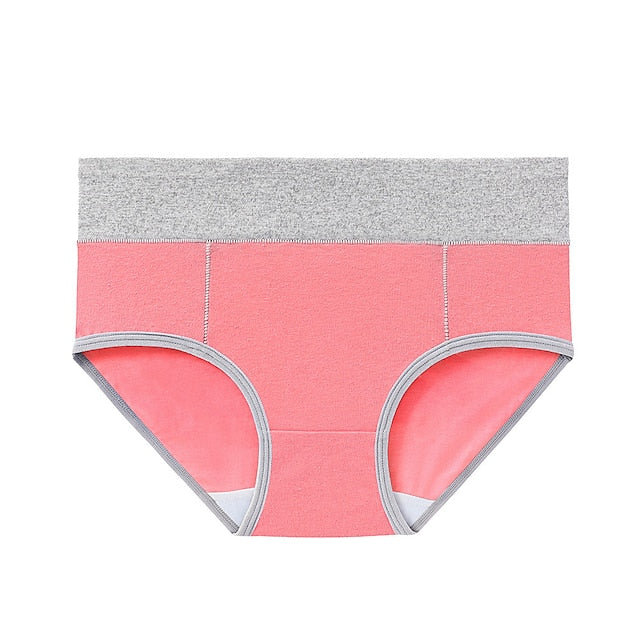 Women‘s High Waisted Cotton Underwear Soft Breathable Panties Stretch Briefs Regular & Plus Size 1 Piece