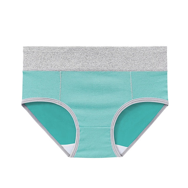 Women‘s High Waisted Cotton Underwear Soft Breathable Panties Stretch Briefs Regular & Plus Size 1 Piece