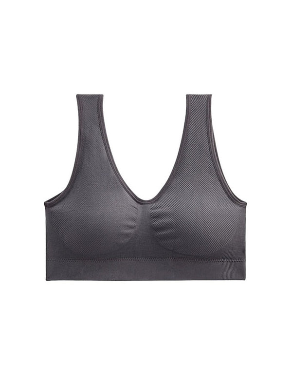 Women's Wireless Bras Sports Bras Fixed Straps Full Coverage Scoop Neck Breathable Sport Pure Color Pull-On Closure Casual Daily Nylon 1PC Green White , Bras & Bralettes , 1 PC