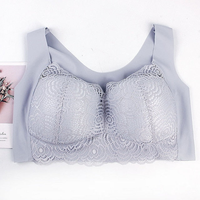 Women's Wireless Bras Full Coverage Pure Color Pull-On Closure Spandex Sexy 1PC Bras & Bralettes Plus Size