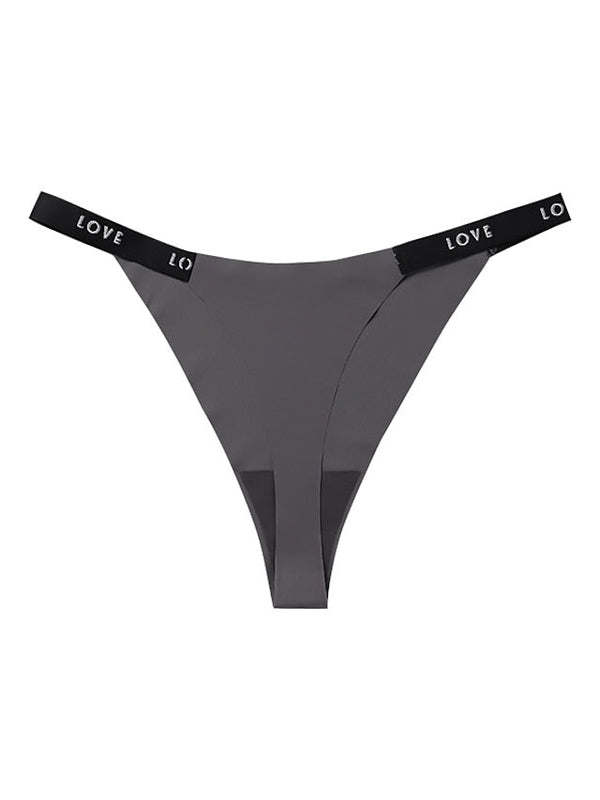 Women's Print Fashion Letter Sexy Panties G-strings & Thongs Panties Micro-elastic Low Waist Green S