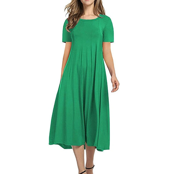 Women's Pajamas Nightgown Nighty Pjs Pure Color Comfort Home Daily Cotton Crew Neck Short Sleeve Spring Summer Green Purple