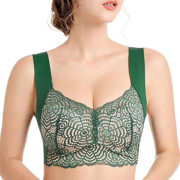 Women's Wireless Bras Full Coverage Pure Color Pull-On Closure Spandex Sexy 1PC Bras & Bralettes Plus Size