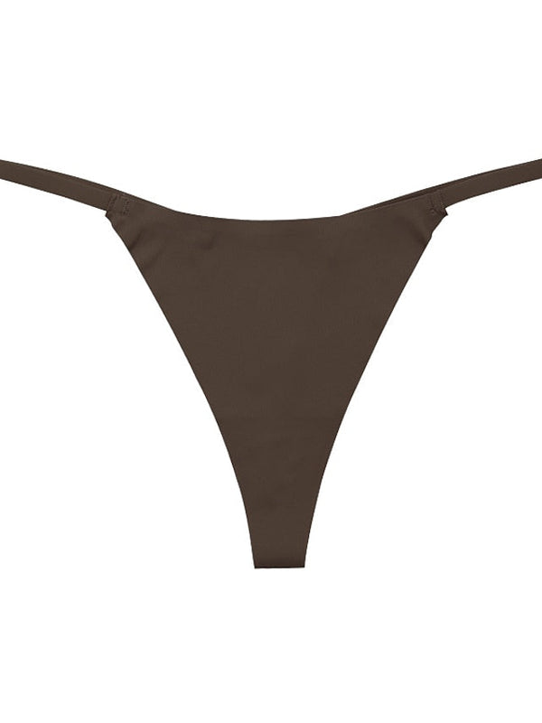 Women's Sexy Panties G-strings & Thongs Panties 3Pcs Underwear Simple Sexy Comfort Hole Pure Color Nylon Low Waist