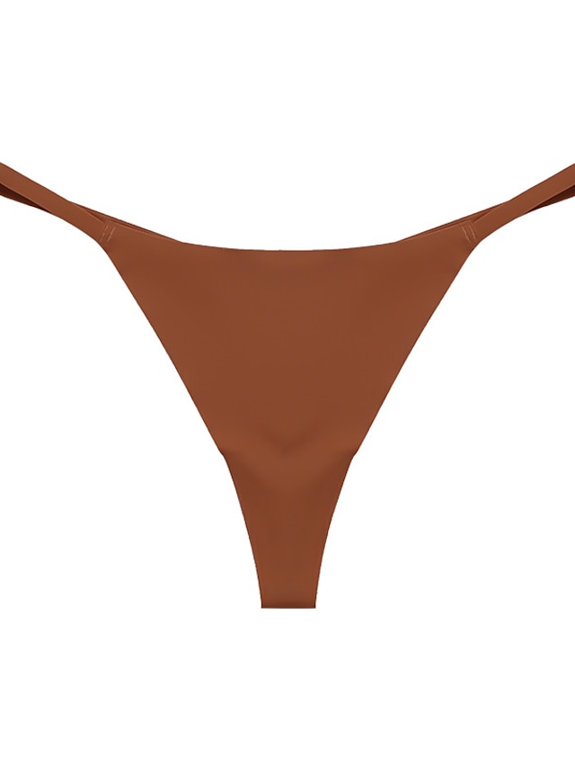 Women's Sexy Panties G-strings & Thongs Panties 3Pcs Underwear Simple Sexy Comfort Hole Pure Color Nylon Low Waist