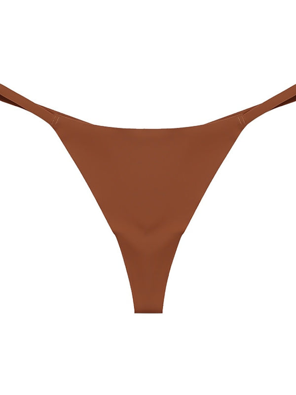 Women's Sexy Panties G-strings & Thongs Panties 3Pcs Underwear Simple Sexy Comfort Hole Pure Color Nylon Low Waist