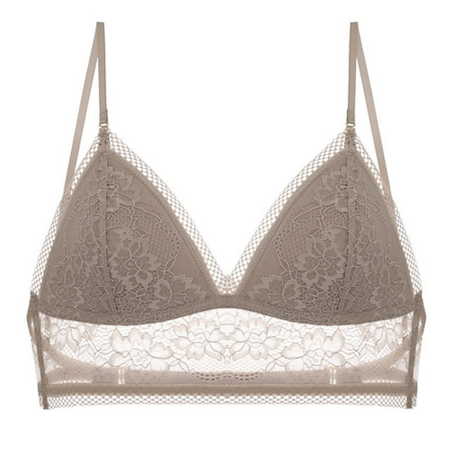 Women's Push Up Bras Triangle Cup Pure Color Hook & Eye Nylon Sexy 1PC Bras & Bralettes