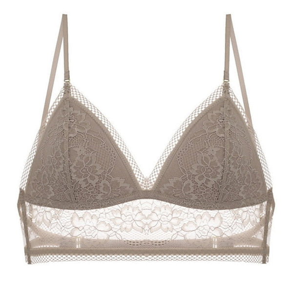 Women's Push Up Bras Triangle Cup Pure Color Hook & Eye Nylon Sexy 1PC Bras & Bralettes