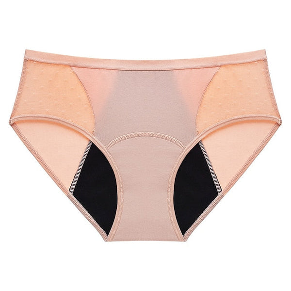 Women's Brief Underwear Period Panties 1 PC Underwear Fashion Simple Comfort Hole Pure Color Cotton Mid Waist Touch of Sensation Black Khaki Navy Blue