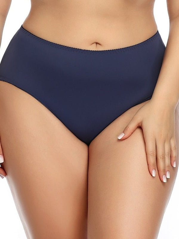 Women's Briefs Underwear Classic Style Cotton Nylon High Rise Bean Paste Black khaki