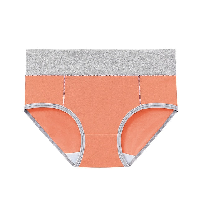 Women‘s High Waisted Cotton Underwear Soft Breathable Panties Stretch Briefs Regular & Plus Size 1 Piece