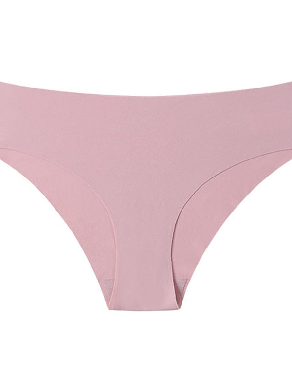 Women's Sexy Panties Brief Underwear 3 PCs Underwear Simple Sexy Comfort Hole Pure Color Nylon Low Waist Black Purple Pink