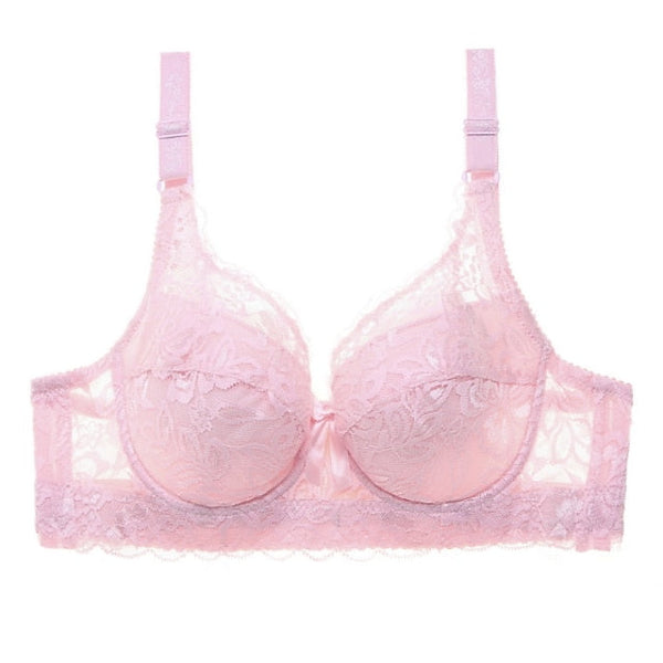 Women's Push Up Bras 34 Cup Lace Pure Color Hook & Eye Daily Wear POLY 1PC Plus Size