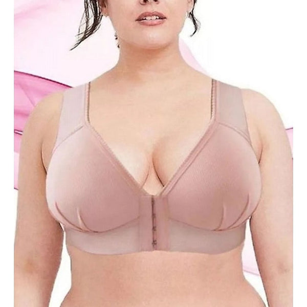Women's Push Up Bras Full Coverage Lace Pure Color Front Closure Nylon Sexy 1PC Bras & Bralettes Plus Size