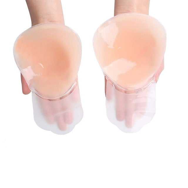 Women's Bras & Bralettes Water Bras & Gel Bras Strapless Full Coverage Solid Color Micro-elastic Breathable Invisible Wedding Party Valentine's Day Casual Daily Silica Gel Pink , 1 set Main image