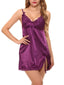 Women's Sexy Lace Backless Mini Dress - Solid Color Strap Lounge Wear