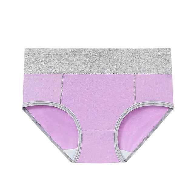 Women‘s High Waisted Cotton Underwear Soft Breathable Panties Stretch Briefs Regular & Plus Size 1 Piece