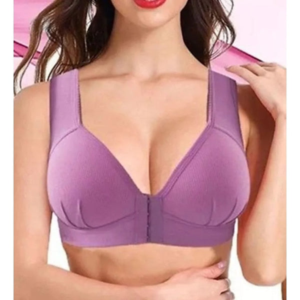 Women's Push Up Bras Full Coverage Lace Pure Color Front Closure Nylon Sexy 1PC Bras & Bralettes Plus Size