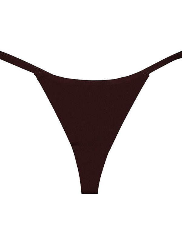 Women's Sexy Panties G-strings & Thongs Panties 3Pcs Underwear Simple Sexy Comfort Hole Pure Color Nylon Low Waist