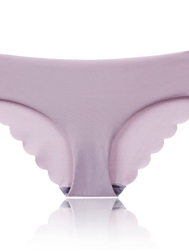 Women's Sexy Panties Basic Panties Brief Underwear 3Pcs Underwear Fashion Sexy Comfort Basic Pure Color Nylon Low Waist Sexy Black Blue Purple