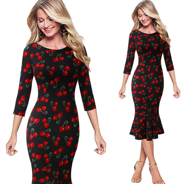 Elegant Vintage Pinup Casual Cocktail Party Dress - Sheseelady