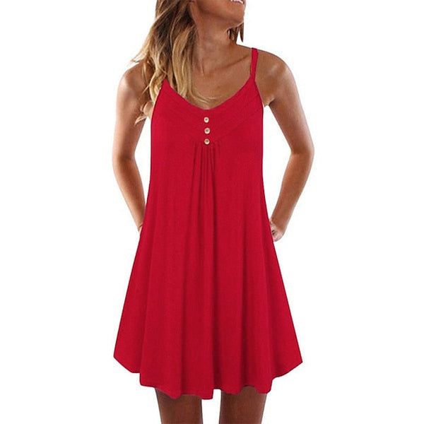 Women's Cotton Blend Sleeveless Nightgown - Soft, Comfortable Pajamas for Spring/Summer