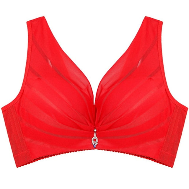Women's Push Up Bras 34 Cup Lace Pure Color Hook & Eye POLY Sexy 1PC Plus Size