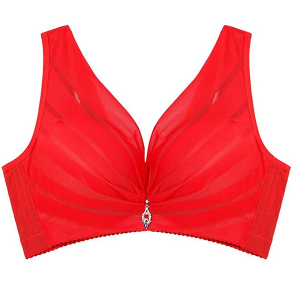 Women's Push Up Bras 34 Cup Lace Pure Color Hook & Eye POLY Sexy 1PC Plus Size