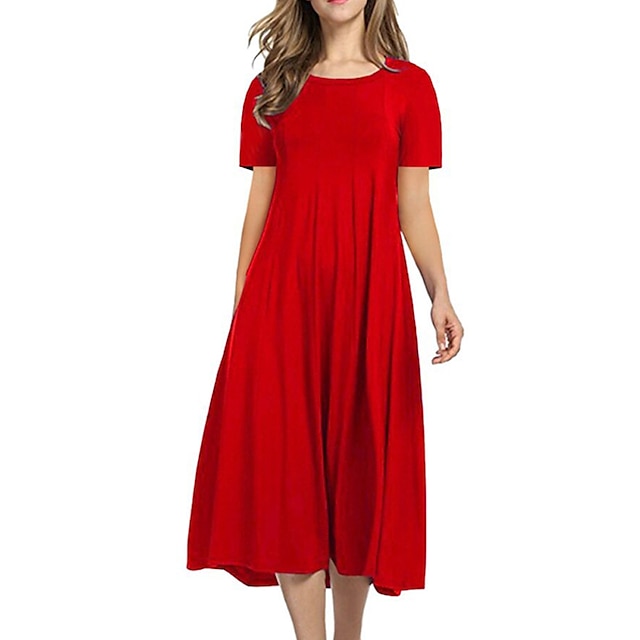 Women's Pajamas Nightgown Nighty Pjs Pure Color Comfort Home Daily Cotton Crew Neck Short Sleeve Spring Summer Green Purple Main image